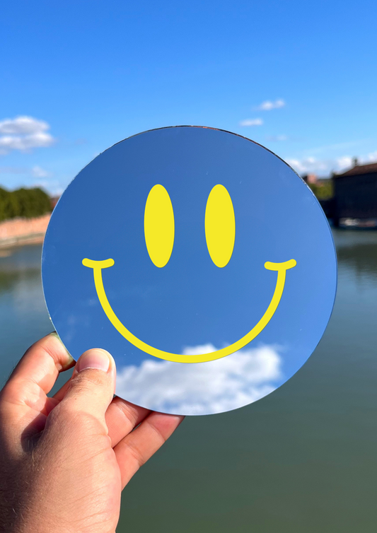 Miroir - Smiley jaune